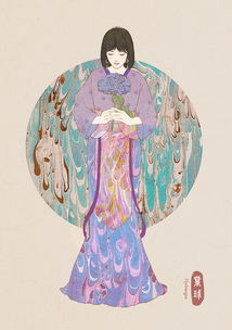 春景中的女子服飾設計